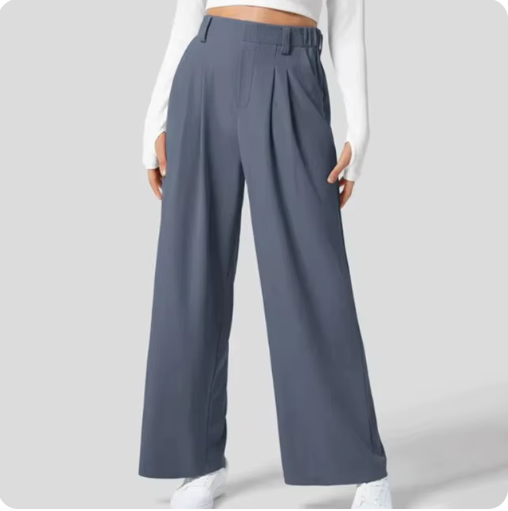 Pantalón palazzo de cintura alta con lazo elegante cómodo y super chic