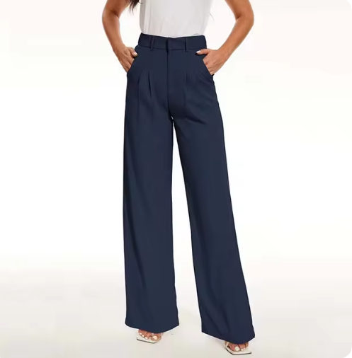 Pantalón palazzo de cintura alta con lazo elegante cómodo y super chic